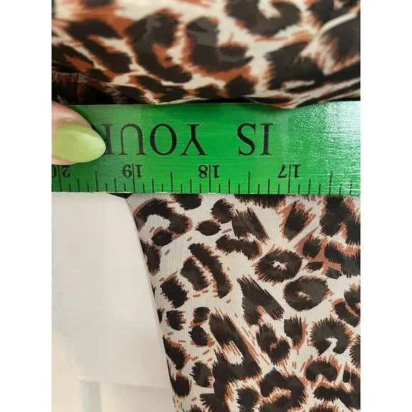 Olive & Oak Sheer Leopard Print Blouse Long Sleeve Button Up Top Relaxed Fit S - Picture 8 of 9